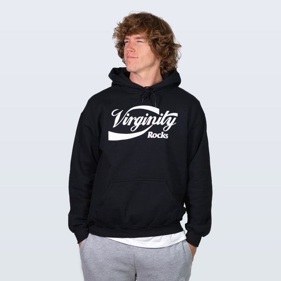 Virginity Rocks Pop Black Hoodie