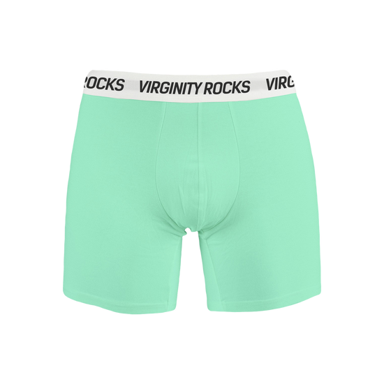 Load image into Gallery viewer, Virginity Rocks Mint Boxers
