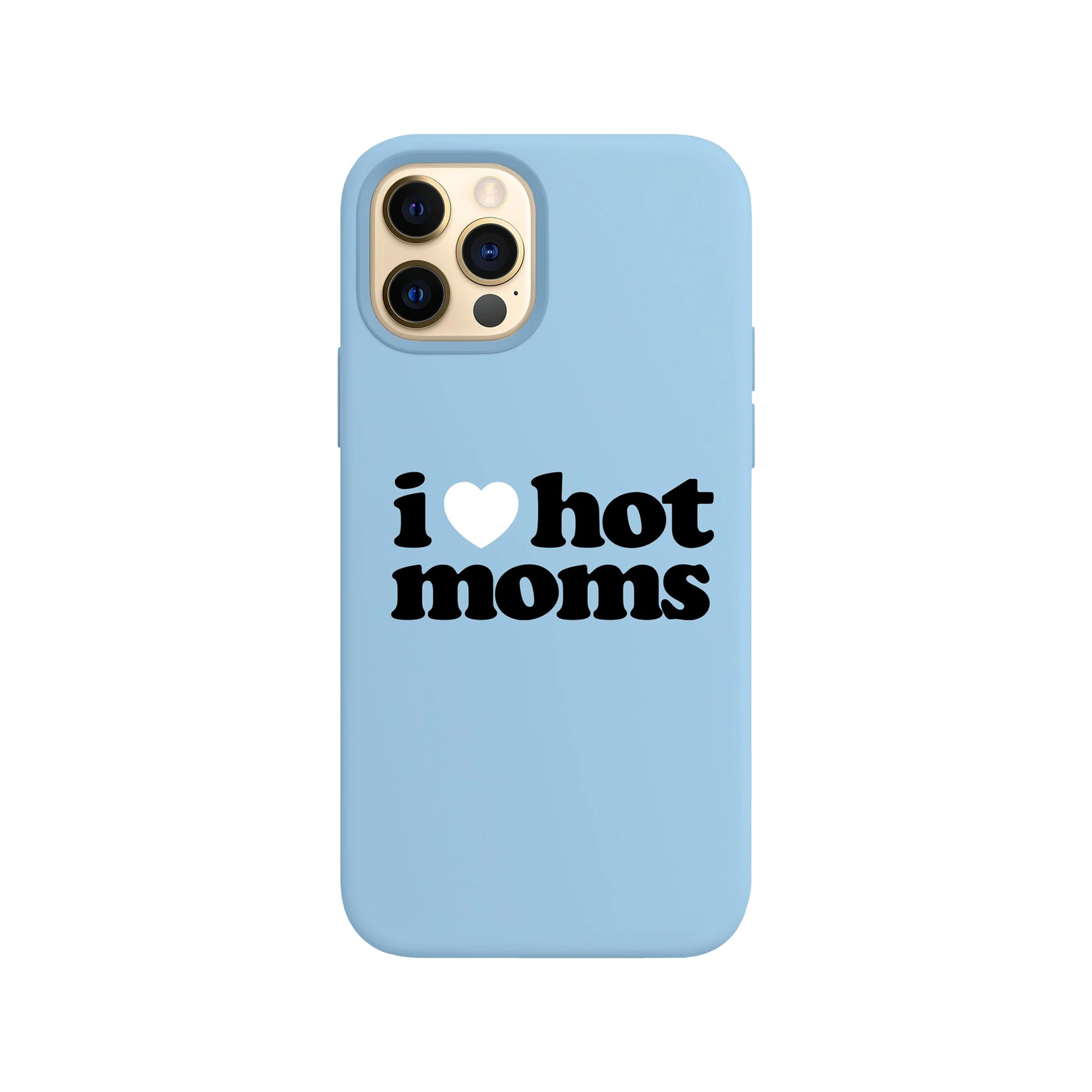 I Heart Hot Moms Light Blue iPhone Case