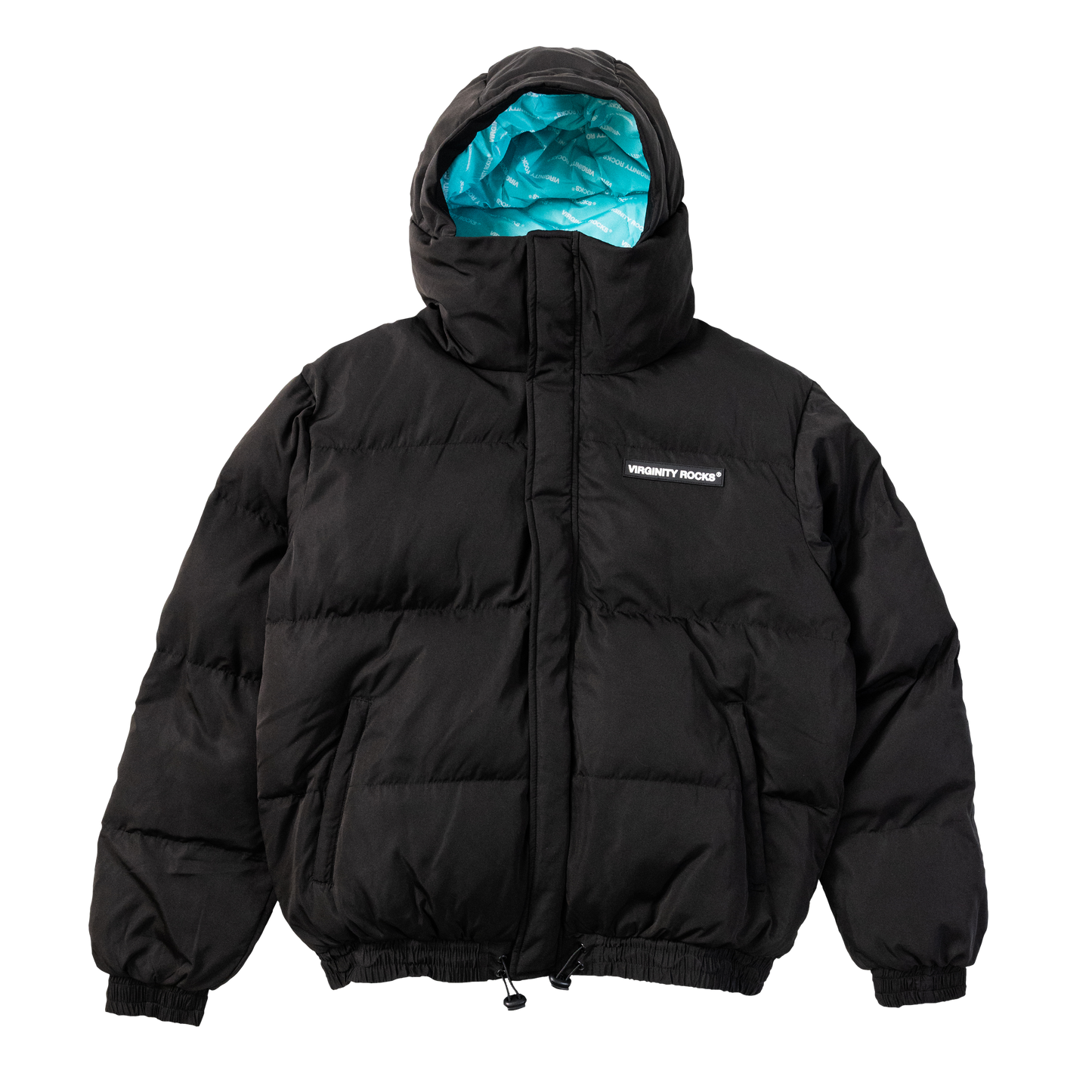 Virginity Rocks Registered Black Puffer Jacket