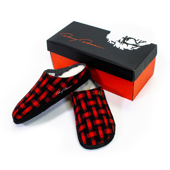 Load image into Gallery viewer, Danny Duncan Black/Red Slippers
