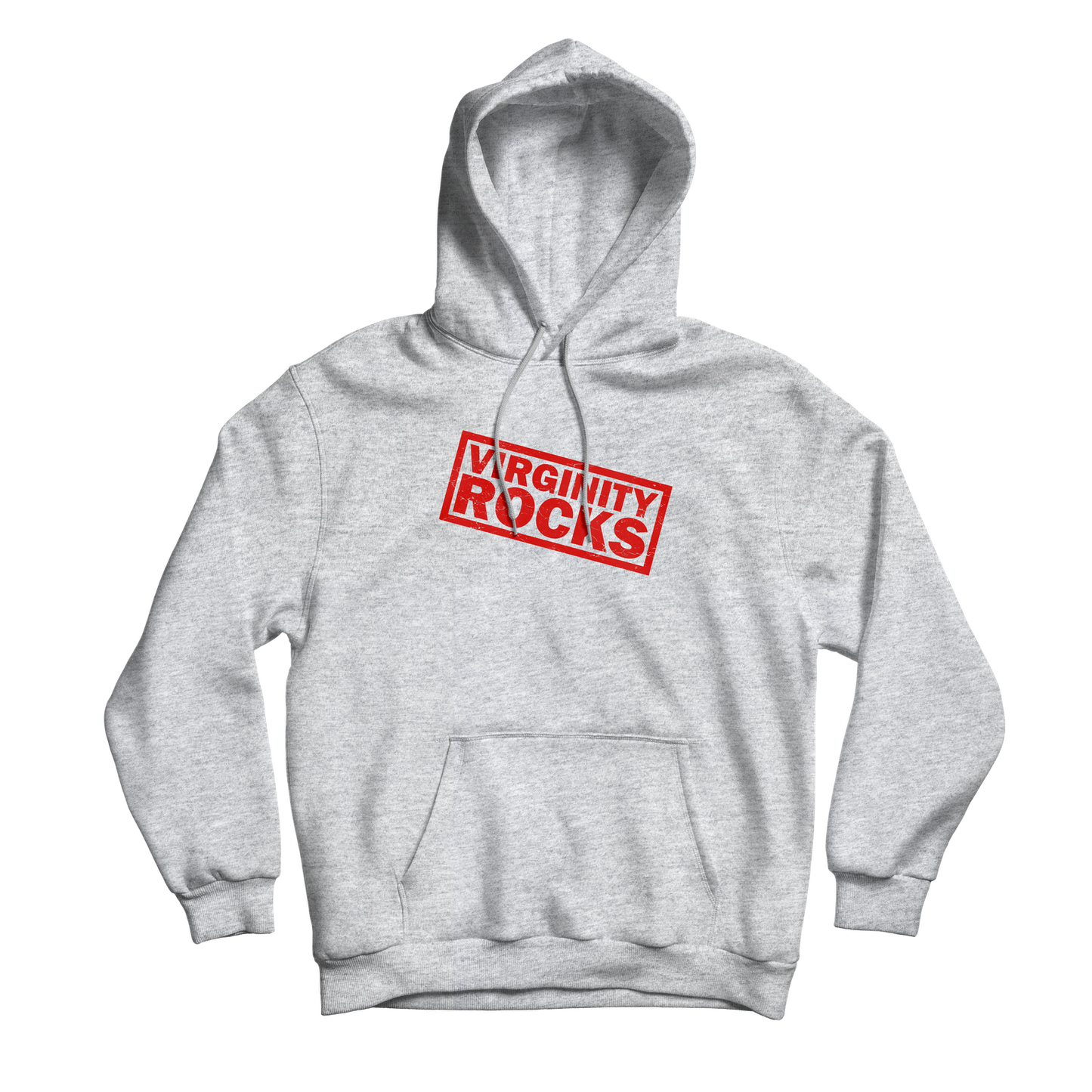 Virginity Rocks Stamp Grey Hoodie