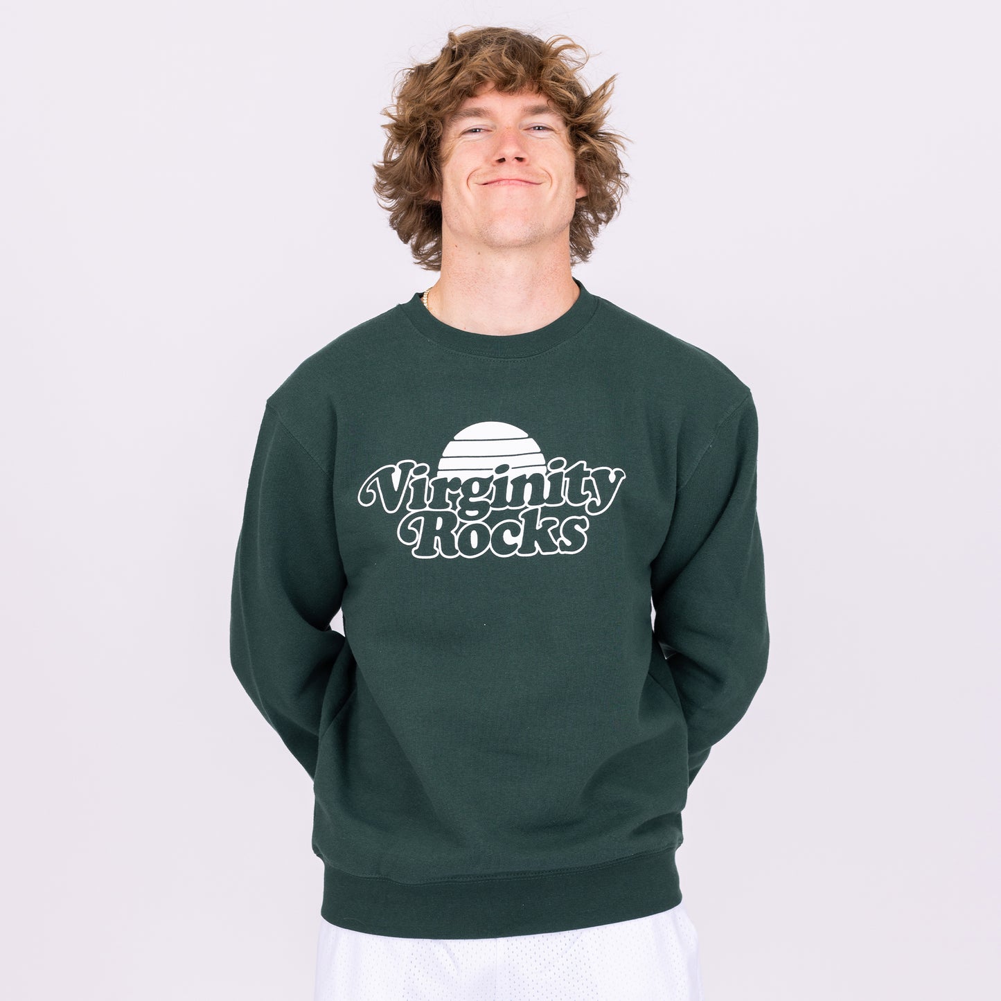 Virginity Rocks Sun Forest Crewneck