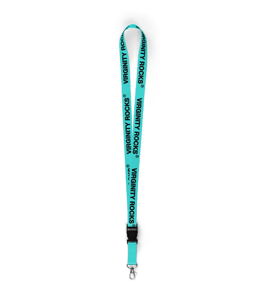 Virginity Rocks Registered Teal Lanyard