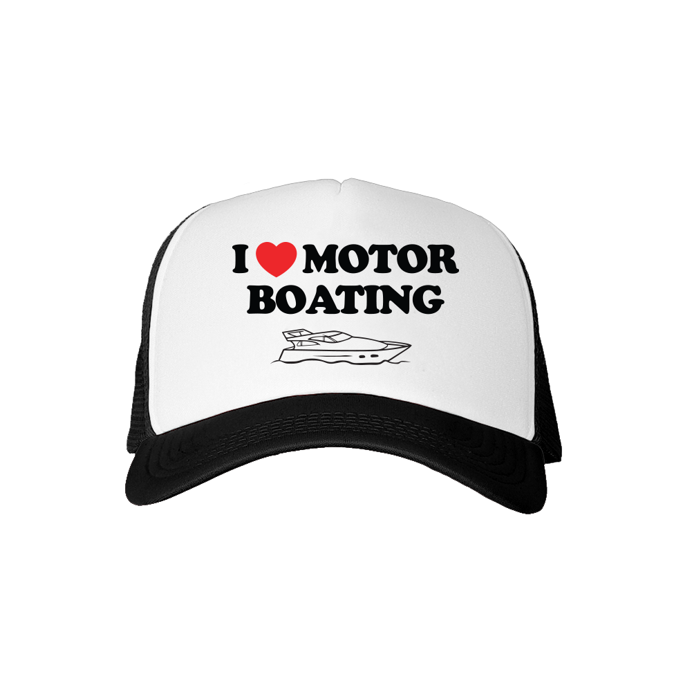 Load image into Gallery viewer, I Heart Motor Boating Trucker Hat
