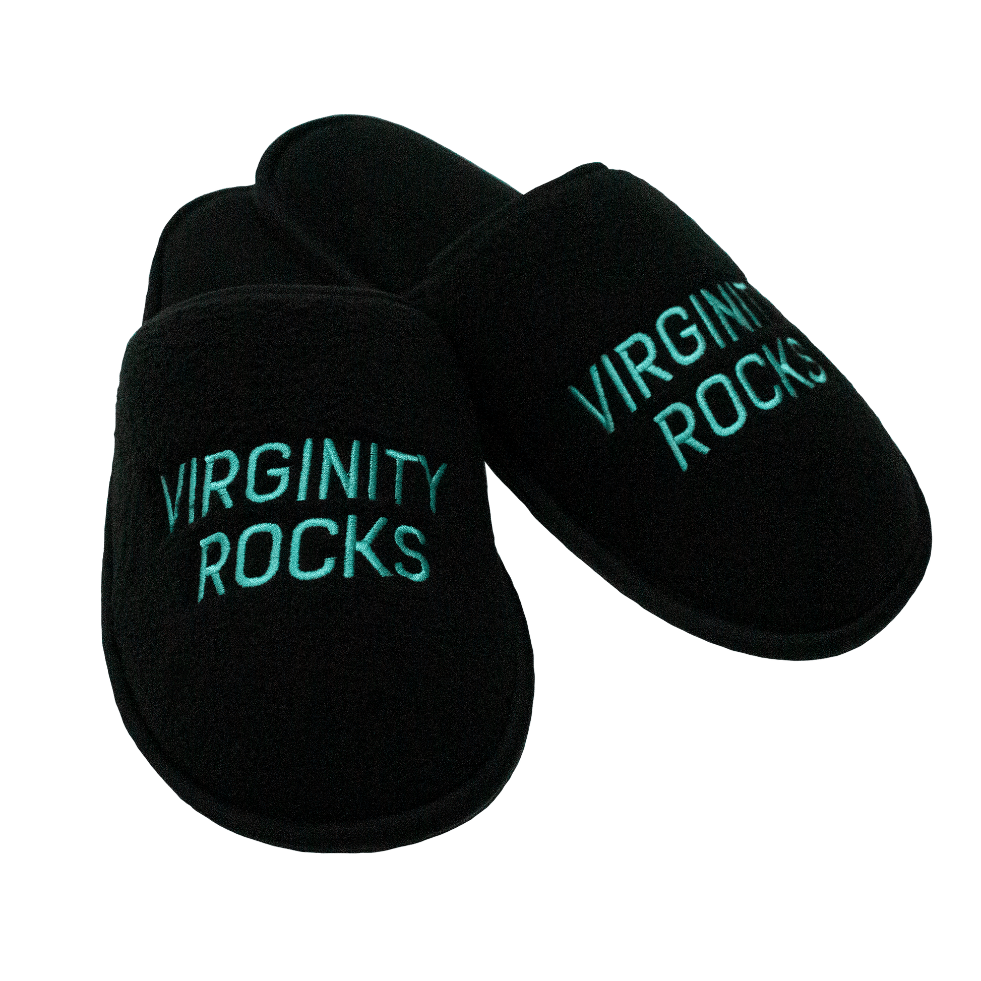 Virginity Rocks Black Slippers - Danny Duncan