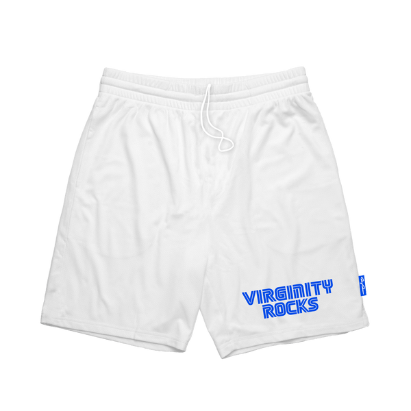 Virginity Rocks Game White Mesh Shorts – Danny Duncan