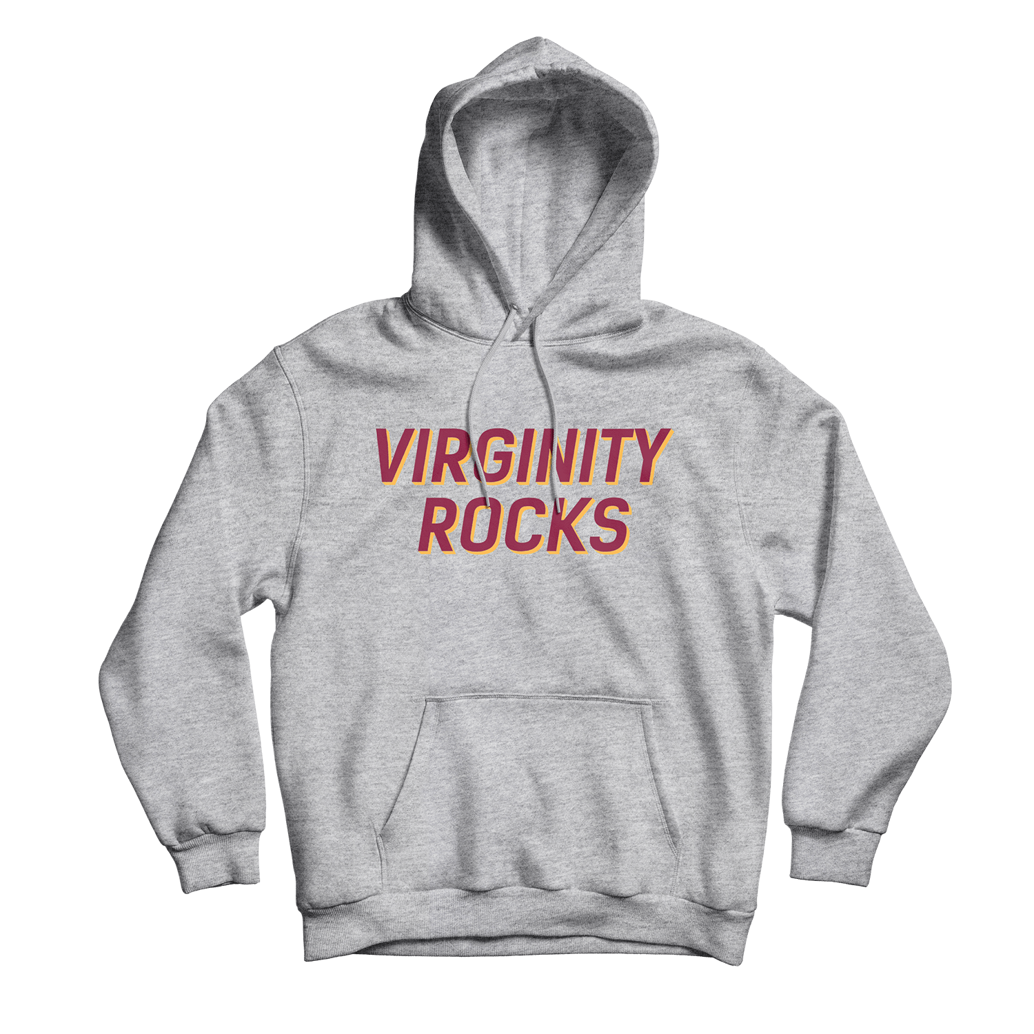 Virginity Rocks Heather Grey Hoodie - Danny Duncan