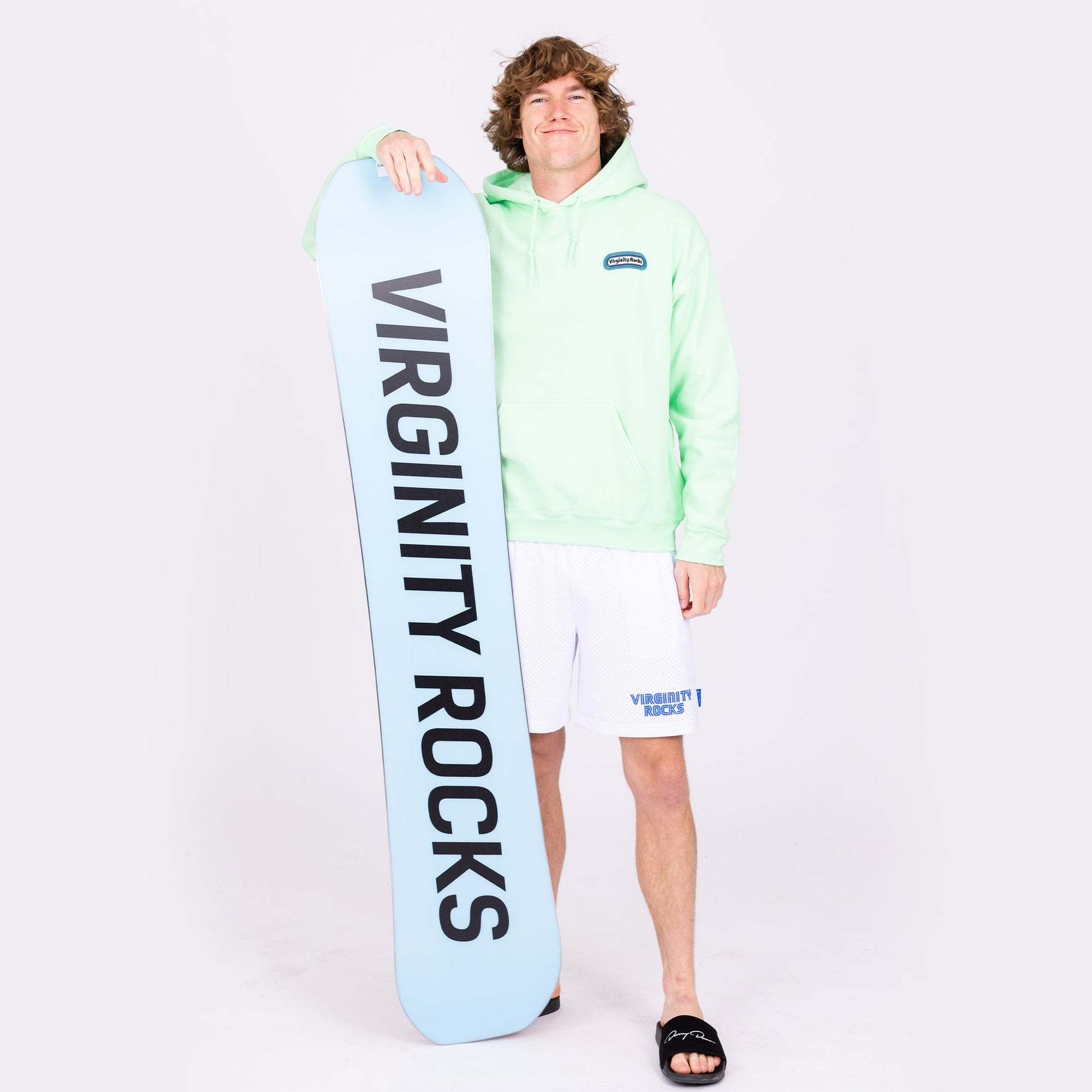 Virginity Rocks Light Blue Snowboard - Danny Duncan