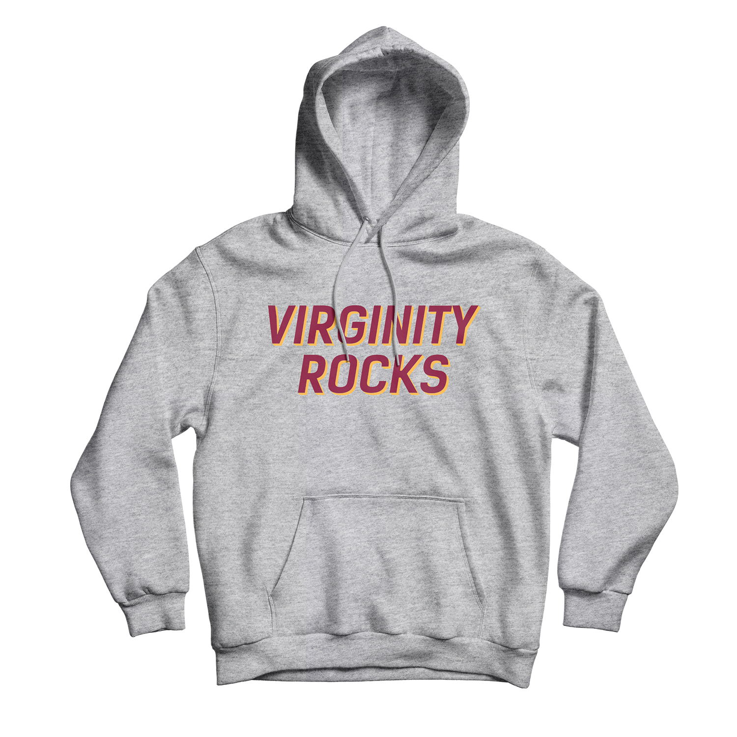 Virginity Rocks Heather Grey Hoodie
