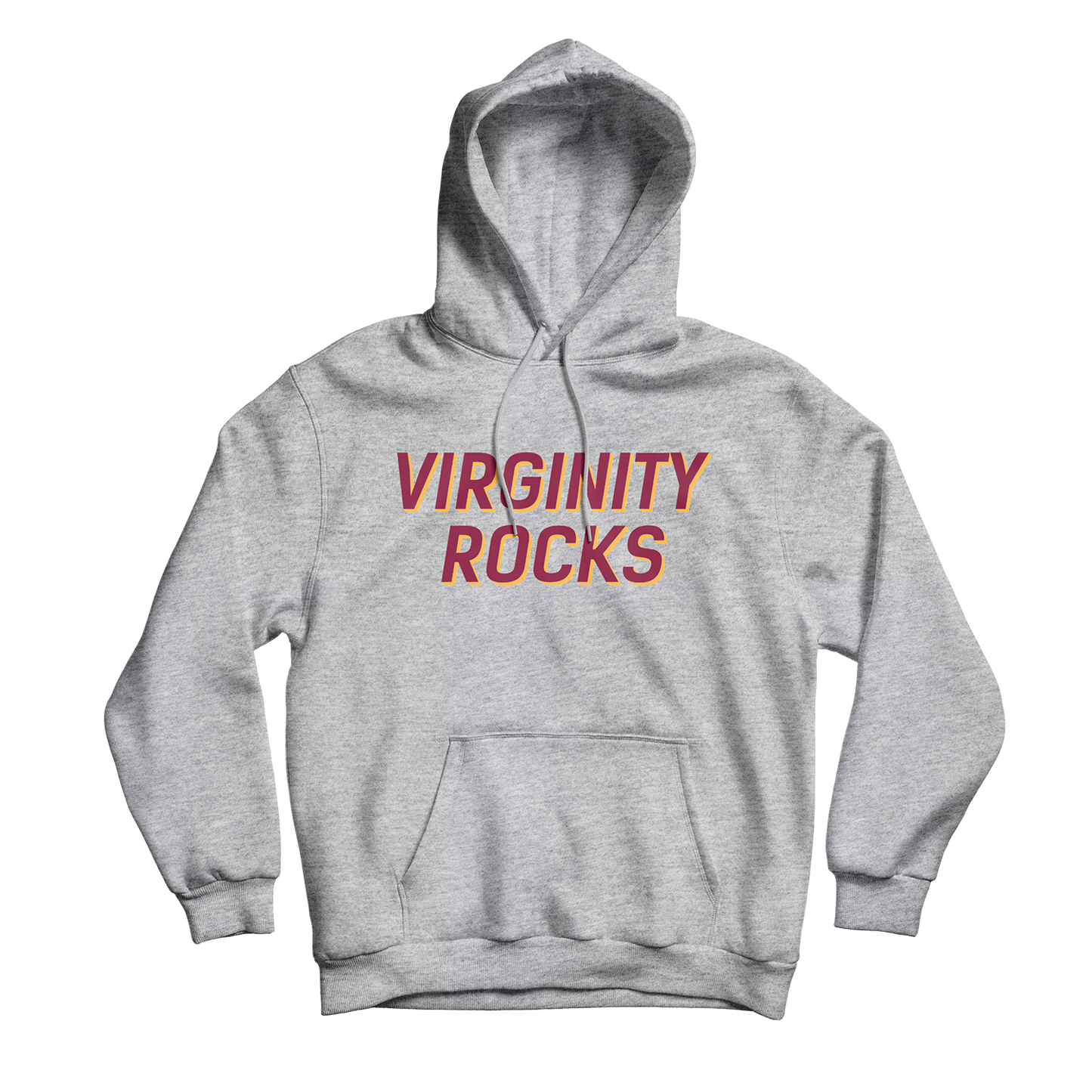 Virginity Rocks Heather Grey Hoodie