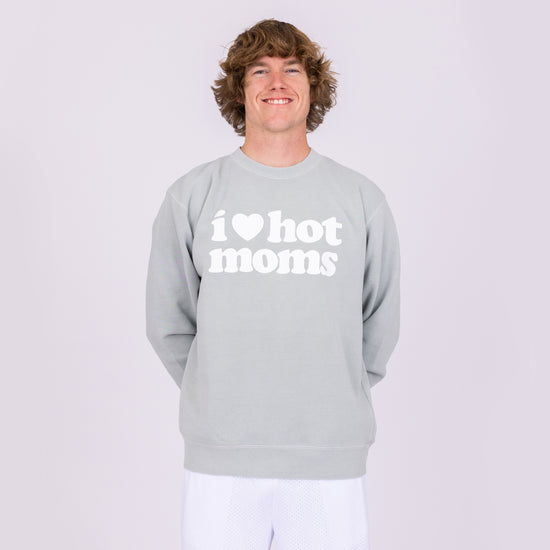 Load image into Gallery viewer, I Heart Hot Moms Wash Crewneck
